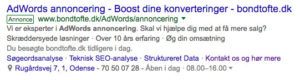 Bondtofte adwords